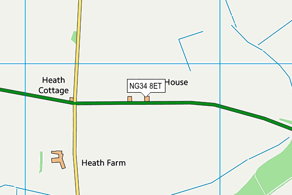 NG34 8ET map - OS VectorMap District (Ordnance Survey) NG34 8ET map - OS VectorMap District (Ordnance Survey)