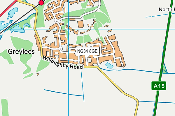 NG34 8GE map - OS VectorMap District (Ordnance Survey) NG34 8GE map - OS VectorMap District (Ordnance Survey)