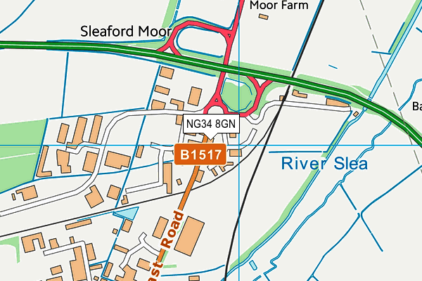 NG34 8GN map - OS VectorMap District (Ordnance Survey) NG34 8GN map - OS VectorMap District (Ordnance Survey)