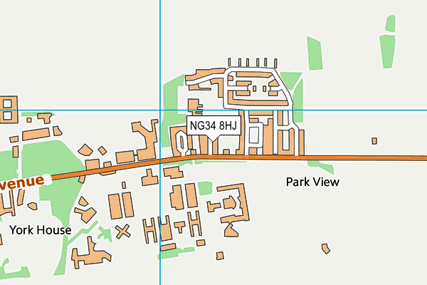 NG34 8HJ map - OS VectorMap District (Ordnance Survey) NG34 8HJ map - OS VectorMap District (Ordnance Survey)