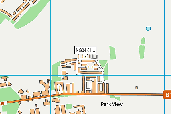 NG34 8HU map - OS VectorMap District (Ordnance Survey) NG34 8HU map - OS VectorMap District (Ordnance Survey)