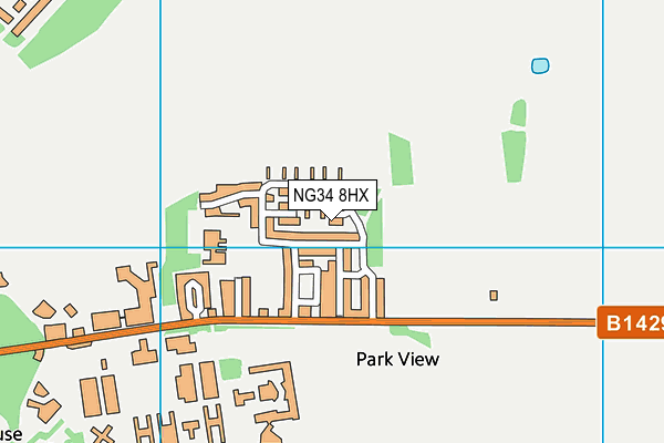 NG34 8HX map - OS VectorMap District (Ordnance Survey) NG34 8HX map - OS VectorMap District (Ordnance Survey)
