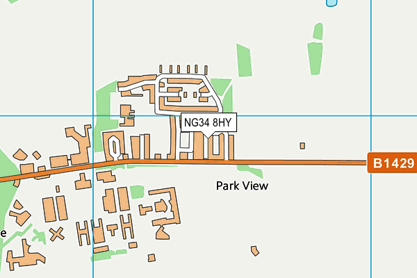 NG34 8HY map - OS VectorMap District (Ordnance Survey) NG34 8HY map - OS VectorMap District (Ordnance Survey)