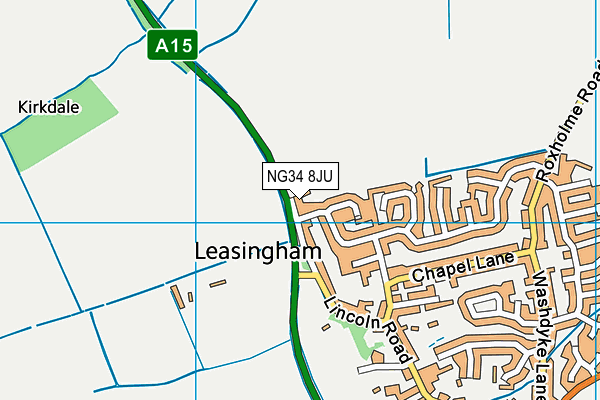 NG34 8JU map - OS VectorMap District (Ordnance Survey) NG34 8JU map - OS VectorMap District (Ordnance Survey)