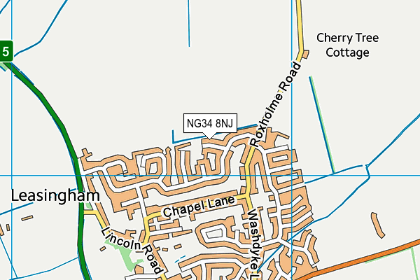 NG34 8NJ map - OS VectorMap District (Ordnance Survey) NG34 8NJ map - OS VectorMap District (Ordnance Survey)