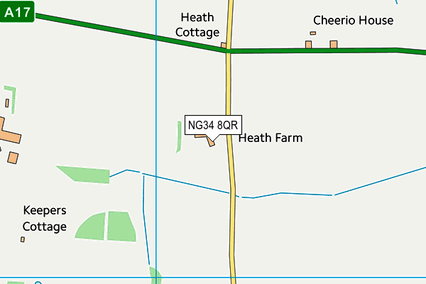 NG34 8QR map - OS VectorMap District (Ordnance Survey) NG34 8QR map - OS VectorMap District (Ordnance Survey)