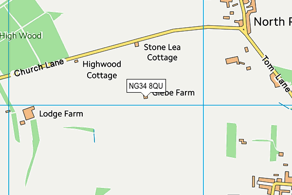 NG34 8QU map - OS VectorMap District (Ordnance Survey) NG34 8QU map - OS VectorMap District (Ordnance Survey)