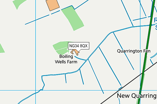 NG34 8QX map - OS VectorMap District (Ordnance Survey) NG34 8QX map - OS VectorMap District (Ordnance Survey)