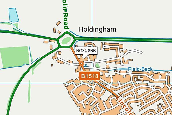 NG34 8RB map - OS VectorMap District (Ordnance Survey) NG34 8RB map - OS VectorMap District (Ordnance Survey)
