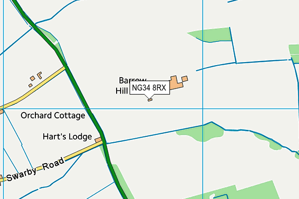 NG34 8RX map - OS VectorMap District (Ordnance Survey) NG34 8RX map - OS VectorMap District (Ordnance Survey)