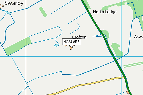 NG34 8RZ map - OS VectorMap District (Ordnance Survey) NG34 8RZ map - OS VectorMap District (Ordnance Survey)