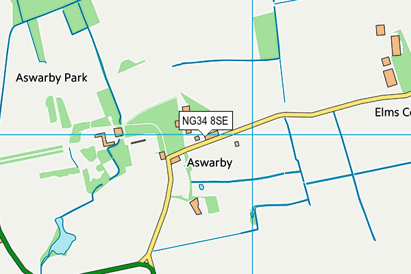 NG34 8SE map - OS VectorMap District (Ordnance Survey) NG34 8SE map - OS VectorMap District (Ordnance Survey)