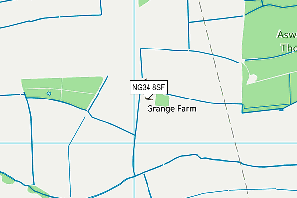NG34 8SF map - OS VectorMap District (Ordnance Survey) NG34 8SF map - OS VectorMap District (Ordnance Survey)