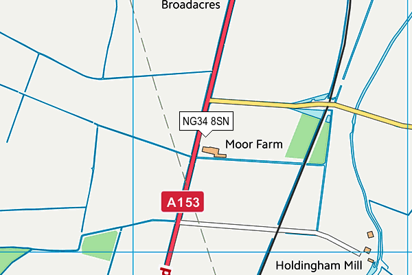NG34 8SN map - OS VectorMap District (Ordnance Survey) NG34 8SN map - OS VectorMap District (Ordnance Survey)