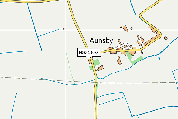 NG34 8SX map - OS VectorMap District (Ordnance Survey) NG34 8SX map - OS VectorMap District (Ordnance Survey)