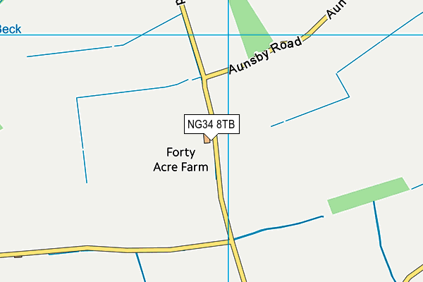 NG34 8TB map - OS VectorMap District (Ordnance Survey)