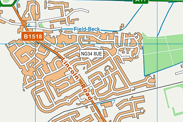 NG34 8UE map - OS VectorMap District (Ordnance Survey) NG34 8UE map - OS VectorMap District (Ordnance Survey)