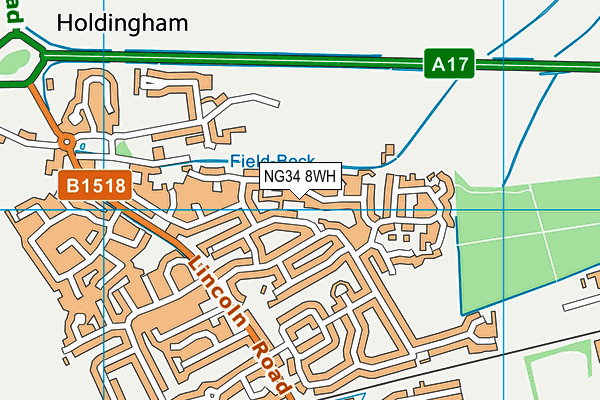 NG34 8WH map - OS VectorMap District (Ordnance Survey) NG34 8WH map - OS VectorMap District (Ordnance Survey)