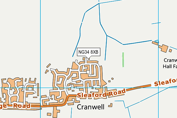 NG34 8XB map - OS VectorMap District (Ordnance Survey) NG34 8XB map - OS VectorMap District (Ordnance Survey)