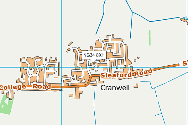 NG34 8XH map - OS VectorMap District (Ordnance Survey) NG34 8XH map - OS VectorMap District (Ordnance Survey)