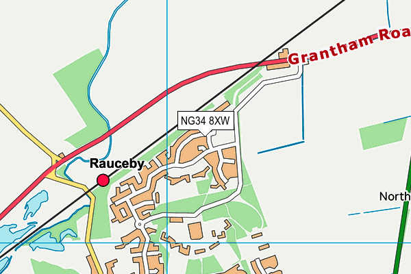 NG34 8XW map - OS VectorMap District (Ordnance Survey) NG34 8XW map - OS VectorMap District (Ordnance Survey)