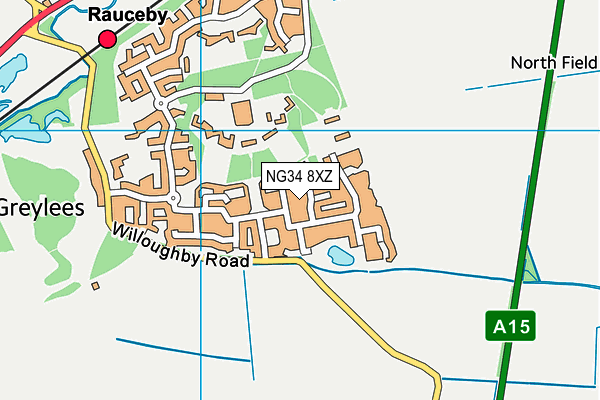 NG34 8XZ map - OS VectorMap District (Ordnance Survey) NG34 8XZ map - OS VectorMap District (Ordnance Survey)