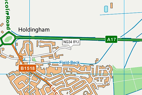 NG34 8YJ map - OS VectorMap District (Ordnance Survey) NG34 8YJ map - OS VectorMap District (Ordnance Survey)