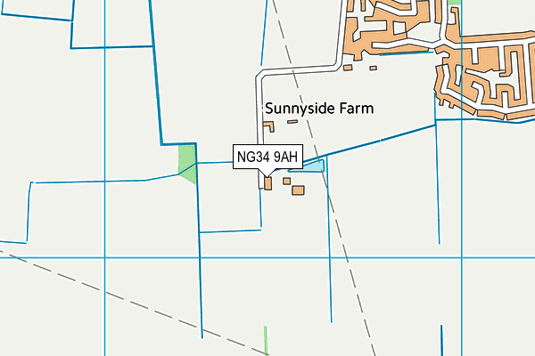 NG34 9AH map - OS VectorMap District (Ordnance Survey) NG34 9AH map - OS VectorMap District (Ordnance Survey)