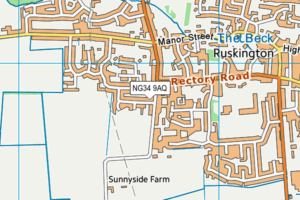 NG34 9AQ map - OS VectorMap District (Ordnance Survey) NG34 9AQ map - OS VectorMap District (Ordnance Survey)