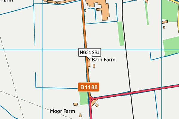 NG34 9BJ map - OS VectorMap District (Ordnance Survey) NG34 9BJ map - OS VectorMap District (Ordnance Survey)