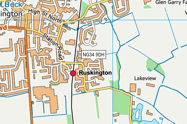NG34 9DH map - OS VectorMap District (Ordnance Survey) NG34 9DH map - OS VectorMap District (Ordnance Survey)