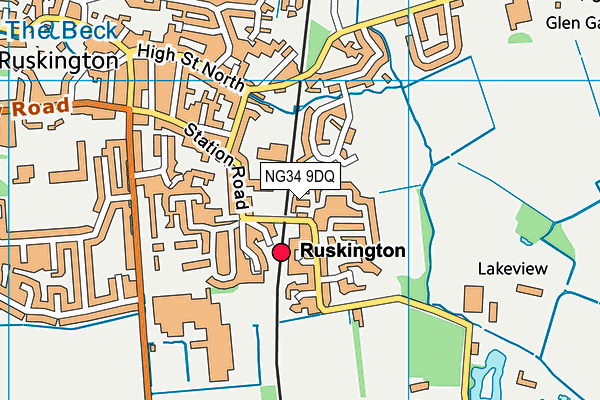 NG34 9DQ map - OS VectorMap District (Ordnance Survey) NG34 9DQ map - OS VectorMap District (Ordnance Survey)