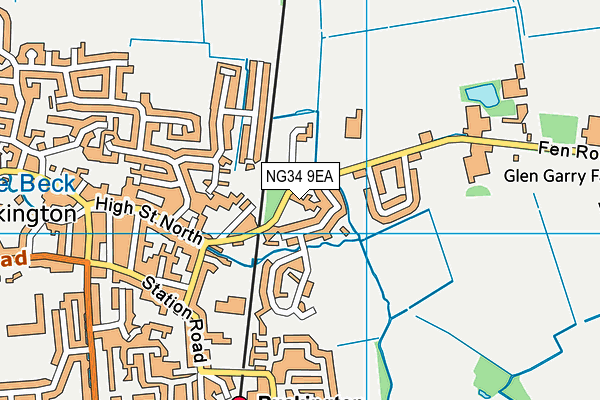 NG34 9EA map - OS VectorMap District (Ordnance Survey) NG34 9EA map - OS VectorMap District (Ordnance Survey)