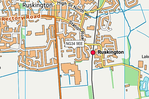 NG34 9EE map - OS VectorMap District (Ordnance Survey) NG34 9EE map - OS VectorMap District (Ordnance Survey)