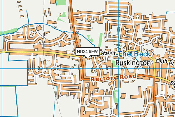 NG34 9EW map - OS VectorMap District (Ordnance Survey) NG34 9EW map - OS VectorMap District (Ordnance Survey)