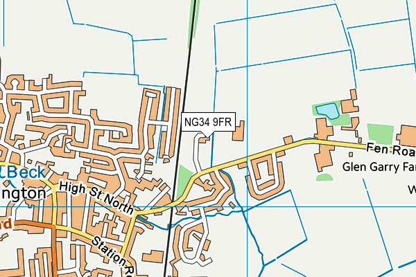 NG34 9FR map - OS VectorMap District (Ordnance Survey) NG34 9FR map - OS VectorMap District (Ordnance Survey)