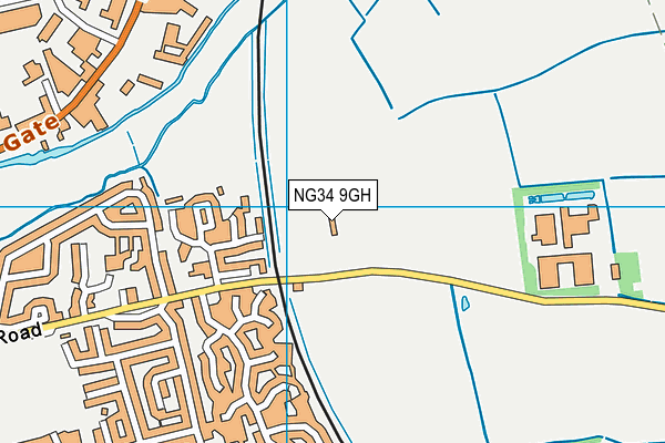 NG34 9GH map - OS VectorMap District (Ordnance Survey) NG34 9GH map - OS VectorMap District (Ordnance Survey)