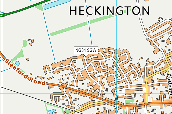 NG34 9GW map - OS VectorMap District (Ordnance Survey) NG34 9GW map - OS VectorMap District (Ordnance Survey)