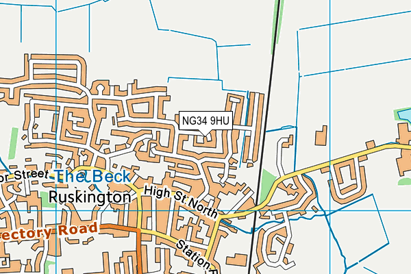 NG34 9HU map - OS VectorMap District (Ordnance Survey) NG34 9HU map - OS VectorMap District (Ordnance Survey)