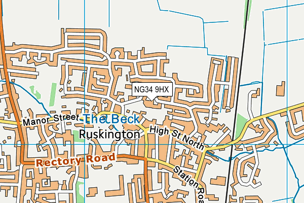 NG34 9HX map - OS VectorMap District (Ordnance Survey) NG34 9HX map - OS VectorMap District (Ordnance Survey)