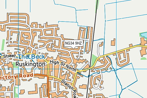 NG34 9HZ map - OS VectorMap District (Ordnance Survey) NG34 9HZ map - OS VectorMap District (Ordnance Survey)