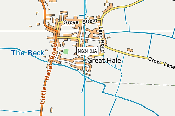 NG34 9JA map - OS VectorMap District (Ordnance Survey) NG34 9JA map - OS VectorMap District (Ordnance Survey)