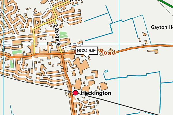 NG34 9JE map - OS VectorMap District (Ordnance Survey) NG34 9JE map - OS VectorMap District (Ordnance Survey)