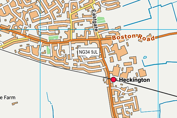 NG34 9JL map - OS VectorMap District (Ordnance Survey) NG34 9JL map - OS VectorMap District (Ordnance Survey)