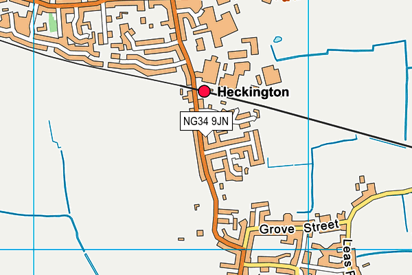 NG34 9JN map - OS VectorMap District (Ordnance Survey) NG34 9JN map - OS VectorMap District (Ordnance Survey)