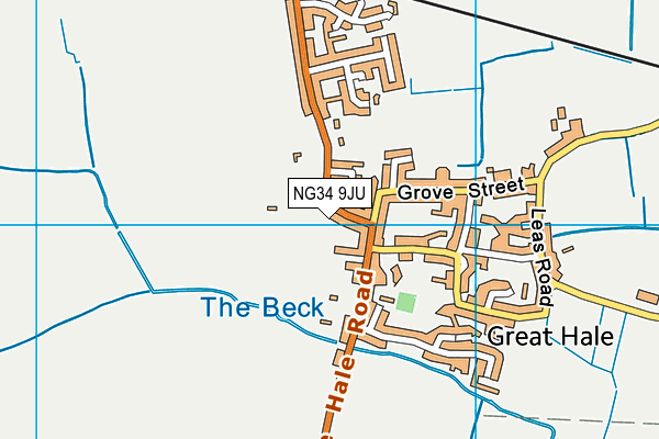 NG34 9JU map - OS VectorMap District (Ordnance Survey) NG34 9JU map - OS VectorMap District (Ordnance Survey)