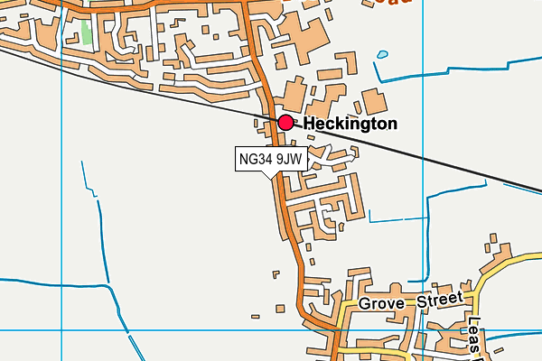 NG34 9JW map - OS VectorMap District (Ordnance Survey) NG34 9JW map - OS VectorMap District (Ordnance Survey)
