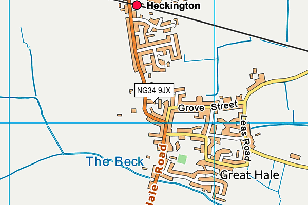 NG34 9JX map - OS VectorMap District (Ordnance Survey) NG34 9JX map - OS VectorMap District (Ordnance Survey)