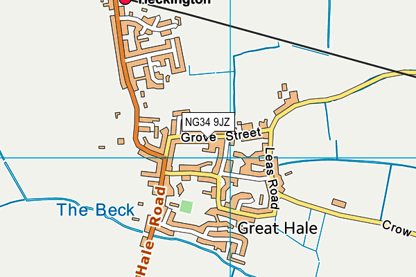 NG34 9JZ map - OS VectorMap District (Ordnance Survey) NG34 9JZ map - OS VectorMap District (Ordnance Survey)
