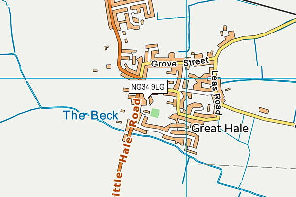 NG34 9LG map - OS VectorMap District (Ordnance Survey) NG34 9LG map - OS VectorMap District (Ordnance Survey)